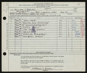 Entry card for Grauer, William C. for the 1959 May Show.
