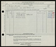 Entry card for Moore, Hugh for the 1959 May Show.