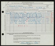 Entry card for Bates, Kenneth F. for the 1960 May Show.