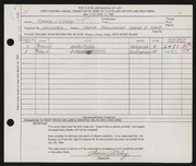 Entry card for Gilday, Thomas J. for the 1960 May Show.