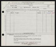 Entry card for Walsh, Ronald for the 1960 May Show.