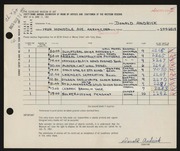 Entry card for Andrick, Donald B. for the 1961 May Show.