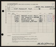 Entry card for Dubaniewicz, Peter Paul for the 1961 May Show.