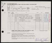 Entry card for Beck, Albert William for the 1962 May Show.