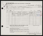 Entry card for Fried, Raymond John for the 1962 May Show.