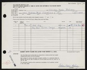 Entry card for Balasz, Dolores Marie for the 1963 May Show.