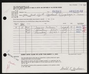 Entry card for Herdman, Gerald F. for the 1963 May Show.
