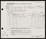Entry card for Marshall, John for the 1963 May Show.