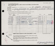 Entry card for Mikolay, D. Joseph for the 1963 May Show.