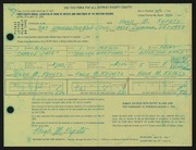 Entry card for Kepets, Hugh for the 1966 May Show.