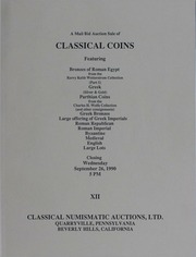 A Mail Bid Auction of Classical Coins
