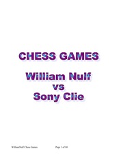 Chess Games William Nulf vs Sony Clie