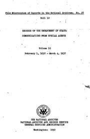 Records of the Department of State: Communicatons From Special Agents
