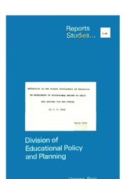 DIVISION OF EDUCATIONAL POLICY AND PLANNING   1980