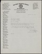 The State Historical Society of Colorado Correspondence, 1944