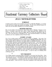 Fractional Currency Collectors Board Newsletter