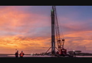 Falcon 9 First Stage Sunrise Timelapse