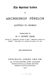 Cover of edition FenelonLettersToWomen