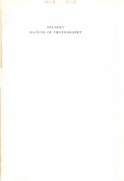 Gevaert Manual Of Photography