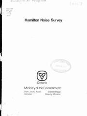 Hamilton noise survey, summer 1972 [1988]