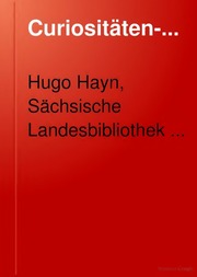 Hayn H Vier Neue Curiositäten Bibliographieen 190