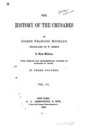 Cover of edition HistoryOfTheCrusadesV3