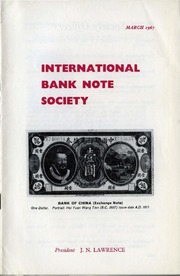 International Bank Note Society Journal (March 1967)