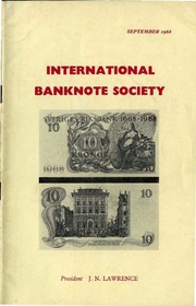 International Bank Note Society Journal (September 1968)
