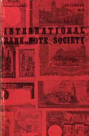 International Bank Note Society Journal (December 1971)