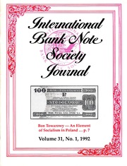 International Bank Note Society Journal (Issue 1, 1992)