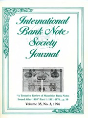 International Bank Note Society Journal (Issue 3, 1996)