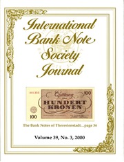 International Bank Note Society Journal (Issue 3, 2000)