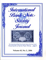International Bank Note Society Journal (Issue 2, 2006)
