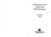 Introdcution To The Study Of Hindu Doctrines Rene ...