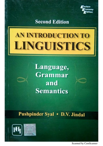 A Complete Introduction Linguistics 