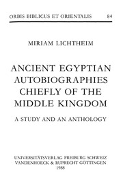 Ancient Egyptian autobiographies chiefly of the Mi...