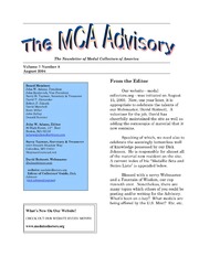 The MCA Advisory, August 2004