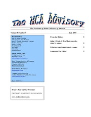 The MCA Advisory, July 2005