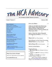 The MCA Advisory, February 2006