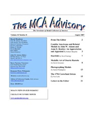 The MCA Advisory, August 2007