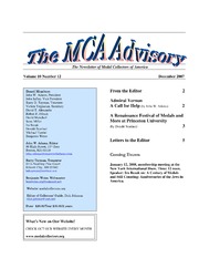 The MCA Advisory, December 2007