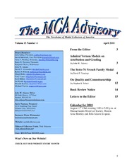 The MCA Advisory, April 2010