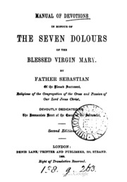 Manual of devotions in honour of the seven dolours