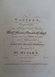 Musard's 1st Set of Waltzes