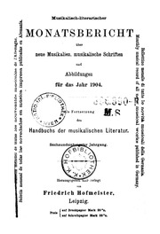 Musikalisch literarischer Monatsbericht (1904)