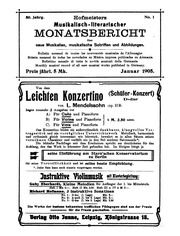 Musikalisch literarischer Monatsbericht (1908)