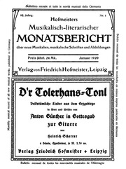Musikalisch literarischer Monatsbericht (1920)