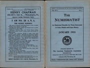 The Numismatist, January 1933