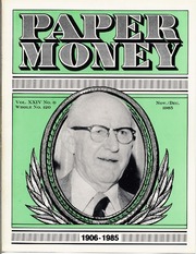 Paper Money (November/December 1985)