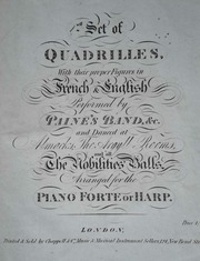 Paine's 1st Set of Quadrilles (Chappell Variant)